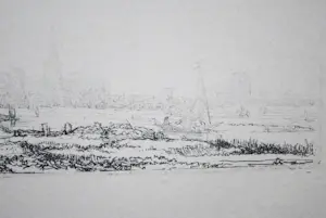 Rembrandt van Rijn - Boerderijen aan een vaart - ets kopen? Bied vanaf 75!
