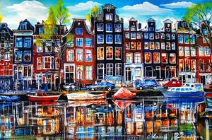 Elena Polyakova - Een gracht in Amsterdam kopen? Bied vanaf 65!