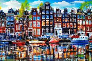 Elena Polyakova - Een gracht in Amsterdam verkocht voor € 65!