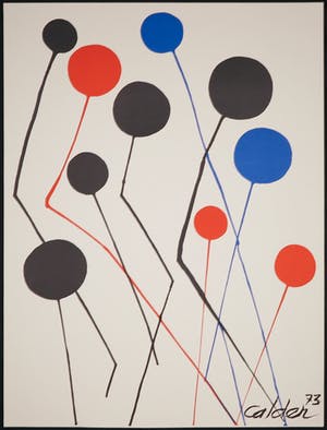 Alexander Calder - Lot van 4 grote lithografische drukken, Stars & Stripes, Balloons, Revolution, kopen? Bied vanaf 1!