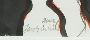 Jan Sierhuis - Compositie met twee koppen - Ingelijst kopen? Bied vanaf 1!