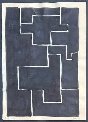 Siep van den Berg - Compositie met zwart kopen? Bied vanaf 100!