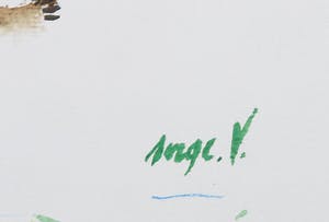 Serge Vandercam - Aquarel en pastelkrijt, Zonder titel kopen? Bied vanaf 125!