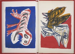 Karel Appel - Cinq lithographies en couleurs met tekst van Hugo Claus, zeer kleine oplage! kopen? Bied vanaf 7500!