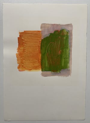 Kees Admiraal - gemengde techniek op papier - 'Abstracte portretstudie I' - 1998 (UNIEK WERK) kopen? Bied vanaf 75!