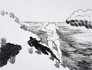 Hannes Postma - z.t. (Code: horizontaal amputaal) verkocht voor € 50!