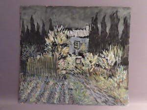 Theo Michels - (1908-1981) Landschap met huis en moestuin kopen? Bied vanaf 250!