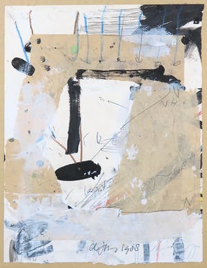 Leo de Jong - Collage en gemengde techniek, Zonder titel - Ingelijst kopen? Bied vanaf 50!