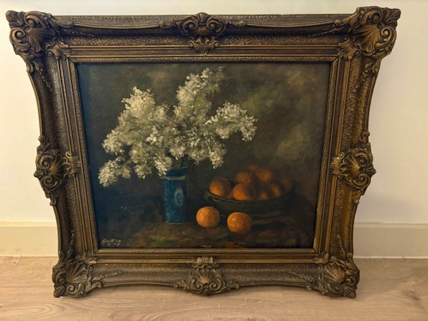 Joop Joosten - stilleven met vaas en sinasappels kopen? Bied vanaf 200!