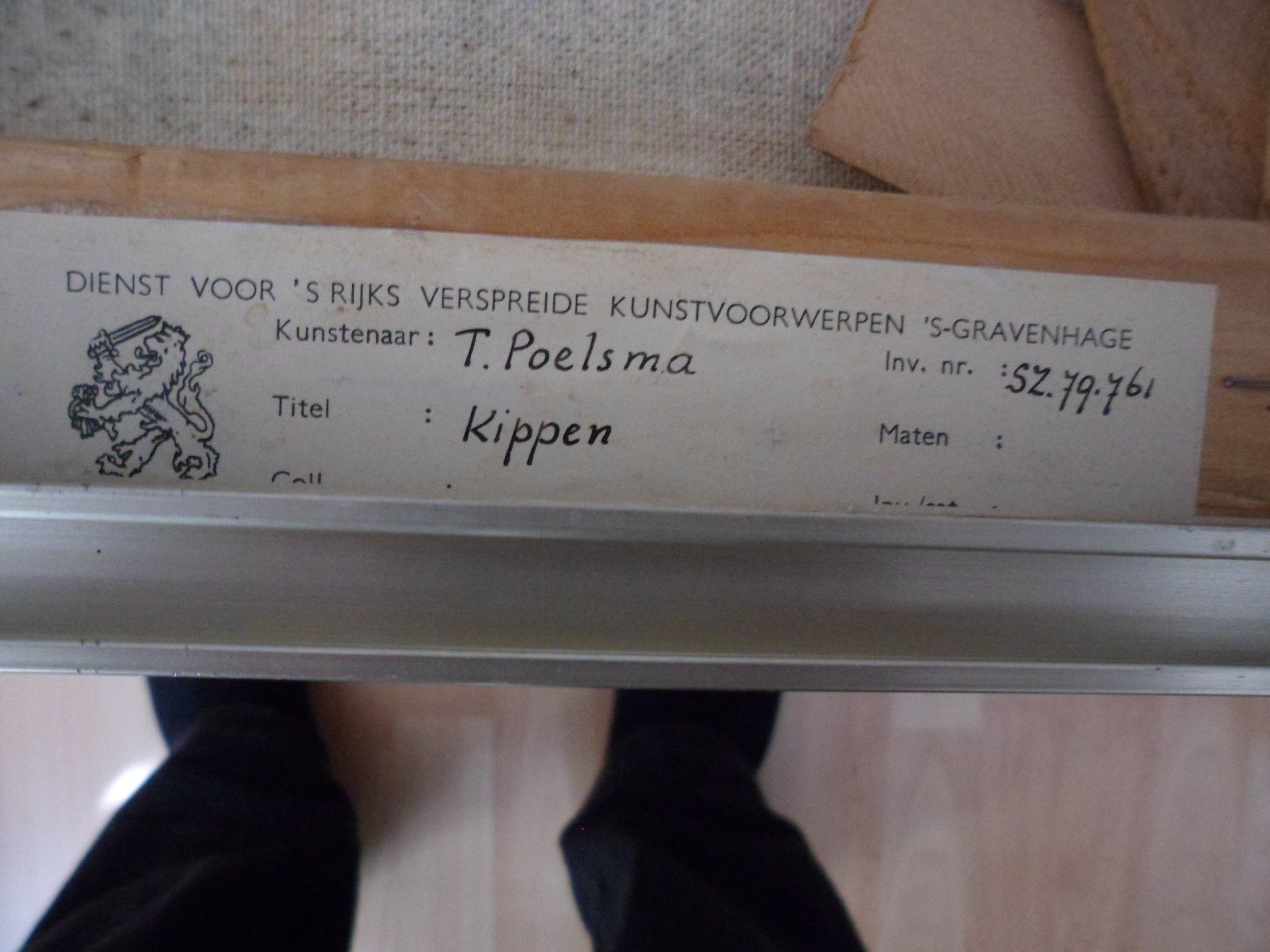 Katrijn Poelsma - Olieverf op doek, Titel : Kippen kopen? Bied vanaf 30!