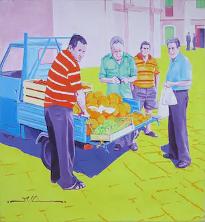 AcheterMarco Kooiman - Olieverf op doek, Fruttarolo (Groot)? Enchérissez de 1!
