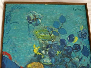 Suzanne Maniet - Naïeve kunst , Olieverf op doek , Un Rêve (“Een droom”) – ingelijst – 1962 kopen? Bied vanaf 100!