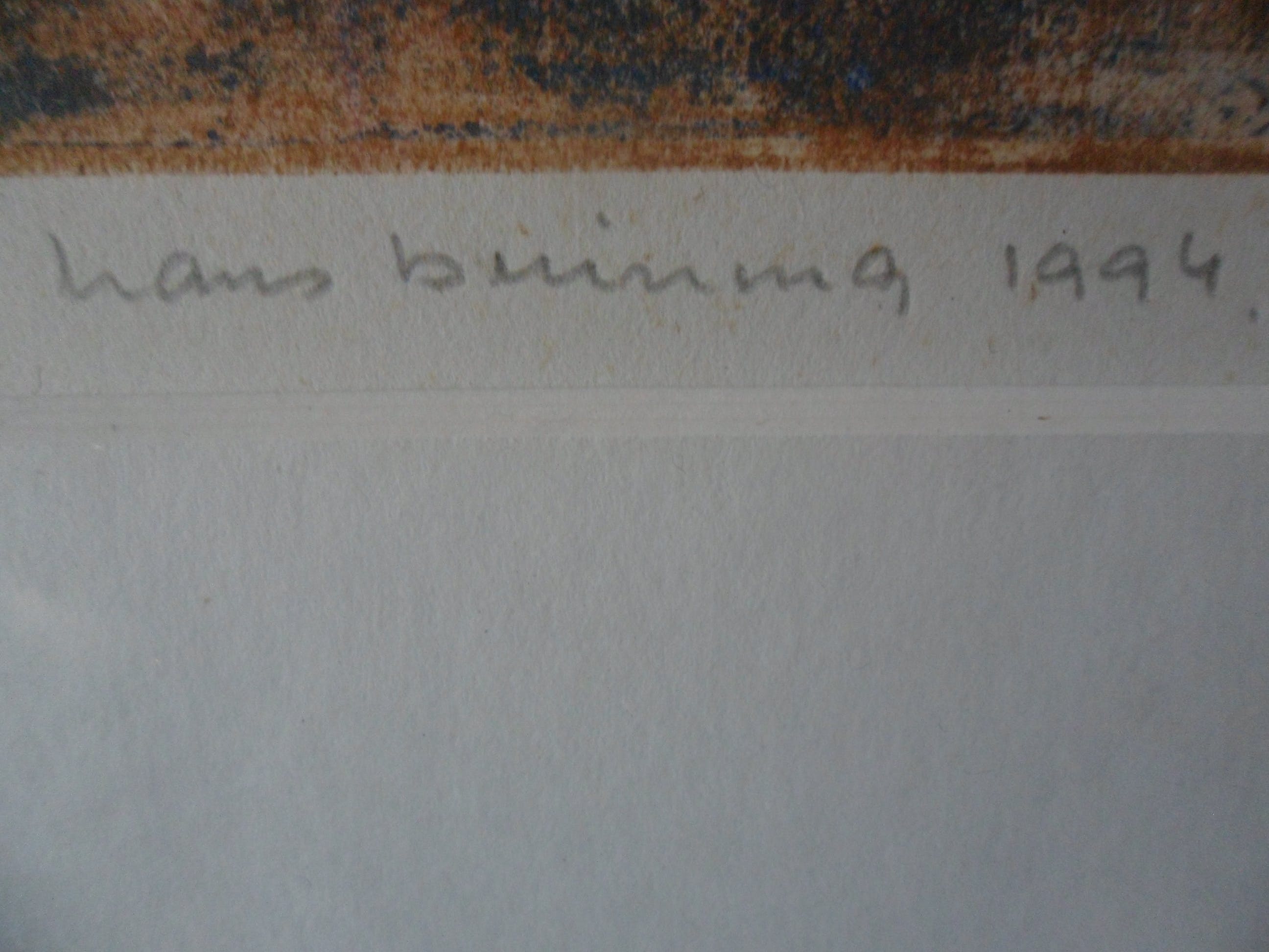 Hans Buining - Kleuren ets , titel, "Toscaanse droom ". kopen? Bied vanaf 20!