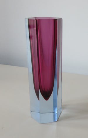 Flavio Poli - Zeshoekige Sommerso glazen vaasje - Vetri Seguso Murano kopen? Bied vanaf 1!