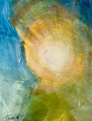 Niet of onleesbaar gesigneerd - Gemengde techniek op papier - Zonder titel - Ingelijst (Groot) kopen? Bied vanaf 1!