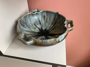 Richard Mutz - Duits Jugendstil kunstaardewerken schaal met prachtig stroomglazuur uit 1925 kopen? Bied vanaf 50!