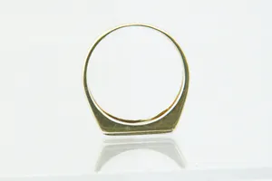 Vintage 14 krt gouden A-symmetrische solitair-ring - bicolor - 0.10ct briljant kopen? Bied vanaf 160!