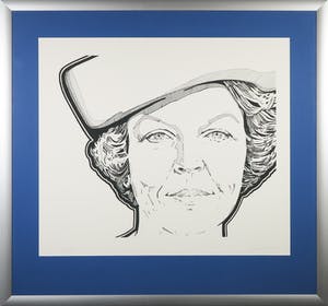 Marte Roling - Zeefdruk, Beatrix - Ingelijst (Groot) kopen? Bied vanaf 150!