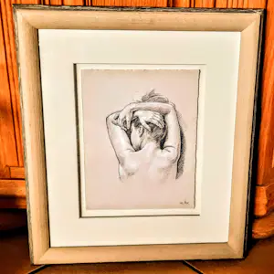 Francine van Hove - Lithografie auf Büttenpapier "The Nose the Pillow" Passepartout Rahmen kopen? Bied vanaf 90!