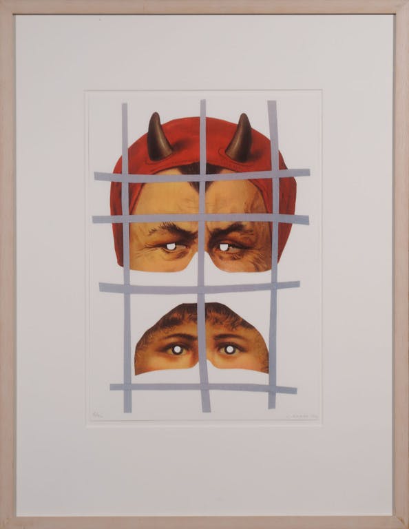 Cornelius Rogge - Cornelius Rogge: Zeefdruk, Tegenvoeters - Ingelijst kopen? Bied vanaf 20!