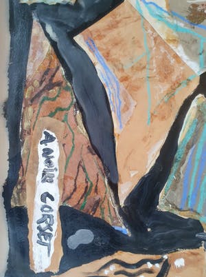 Marijke de Vries - Gemengde techniek, Golves d'ombre - Ingelijst kopen? Bied vanaf 1!