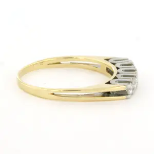 14k bicolour gouden ring met briljant geslepen diamant 0.35ct - rm 19.25 kopen? Bied vanaf 400!