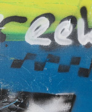 Herman Brood - Acryl en spuitbus op doek, IJs breekt (Groot) kopen? Bied vanaf 2000!