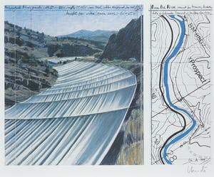 Christo - Offset, Over the river - Ingelijst kopen? Bied vanaf 1!