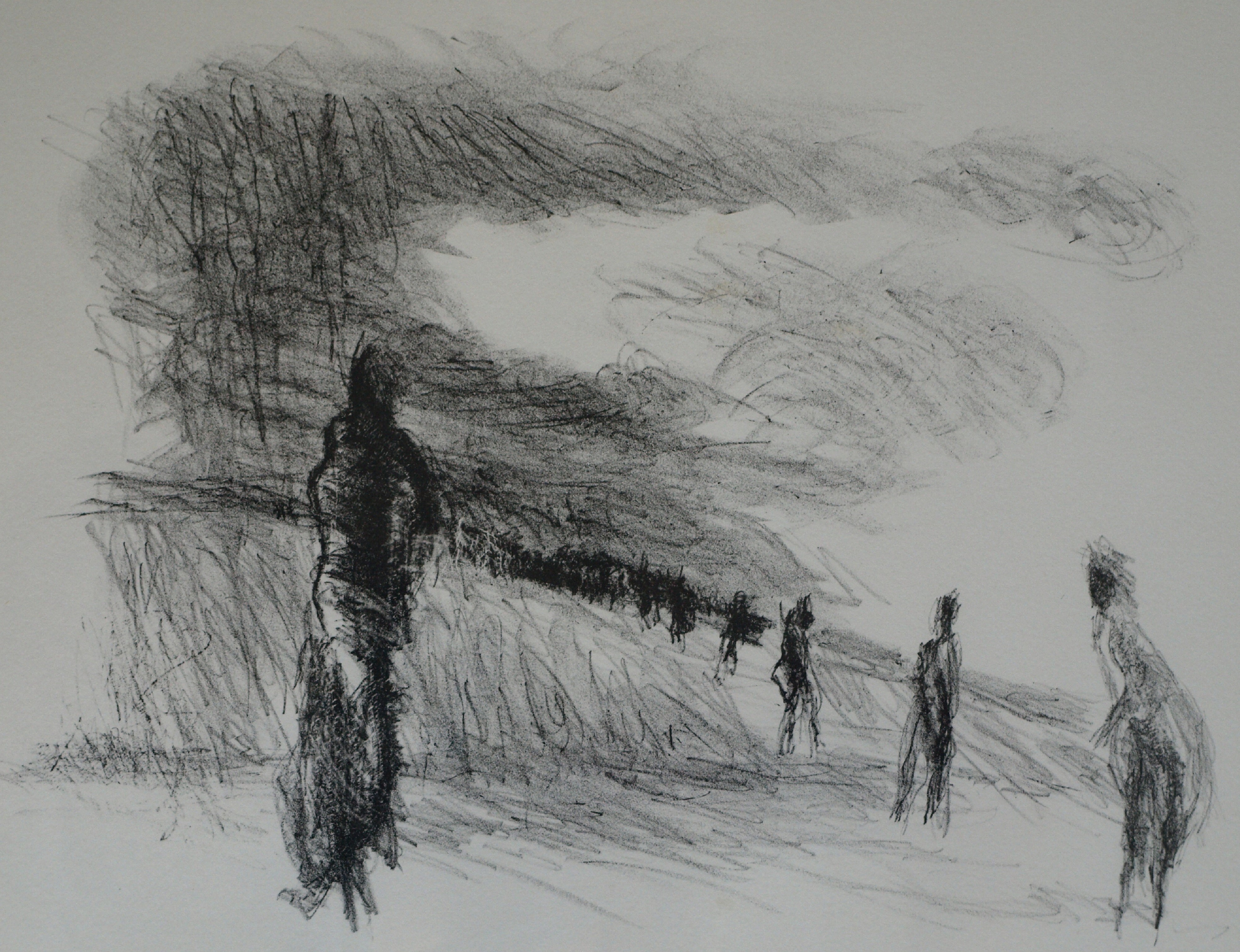 Leo Schatz - Litho, Hommage aan mijn vriendenkring – ingelijst – 1989 kopen? Bied vanaf 40!