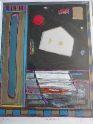 Eric Toebosch - Zeefdruk, Titel, " Nacht huis ". kopen? Bied vanaf 40!