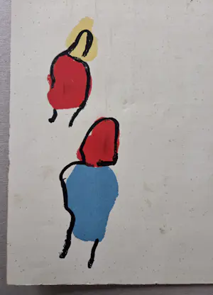 AcheterKarel Appel - Menukaart. Twee figuren. Naar werk uit 1957.? Enchérissez de 89!
