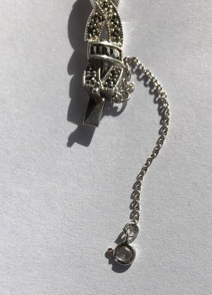 1e gehalte Zilver - en 2e gehalte Vintage set - armband en broche met marcasiet kopen? Bied vanaf 50!