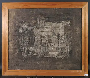 Shlomo Koren - Olieverf op doek, Zonder titel - Ingelijst kopen? Bied vanaf 500!