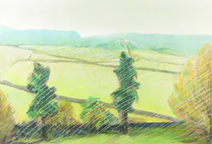 Liz Strick - Monoprint, Rosedale East I - Ingelijst kopen? Bied vanaf 1!