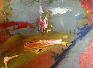 Rene de Groot - Abstract kleurrijk schilderij kopen? Bied vanaf 50!