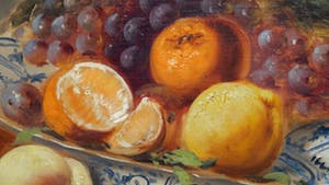 Tilly Moes - Tafel met bloemen, fruit, wijnglas en karaf kopen? Bied vanaf 150!