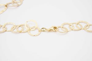 2546 - Vintage verguld 1e Geh. Zilveren Halssierraad - Milor Italy - kopen? Bied vanaf 40!