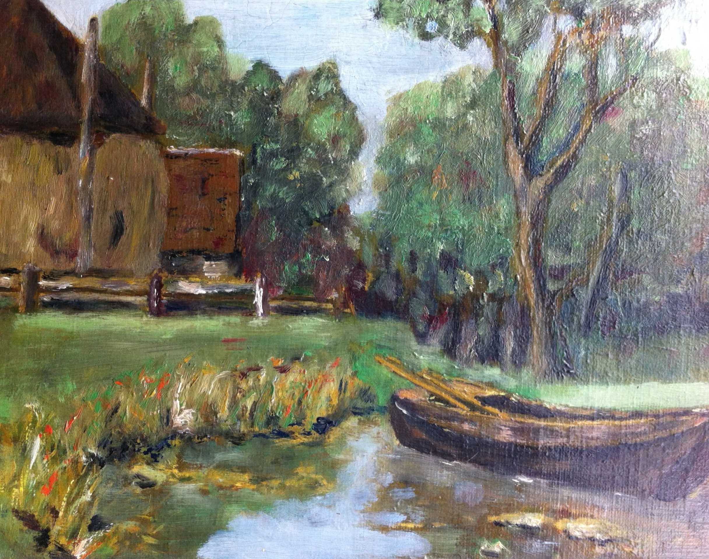 Niet of onleesbaar gesigneerd - Rustende koeien in landschap kopen? Bied vanaf 1!