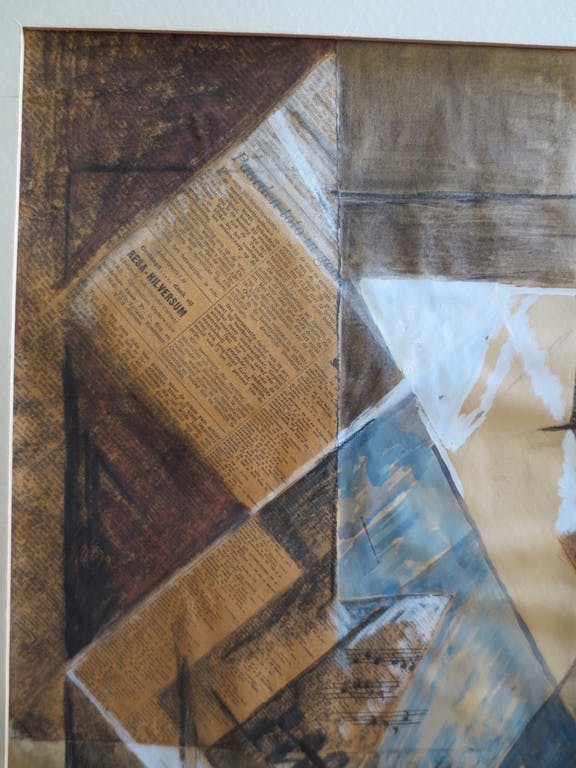 Cornelis Verkley - Cornelis Verkley (1928-2014), Collage met gouache. kopen? Bied vanaf 50!