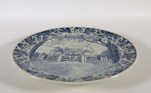 Plateelbakkerij Flora - Delfts Holland Handwerk - Sierbord met kasteel Weldam kopen? Bied vanaf 1!
