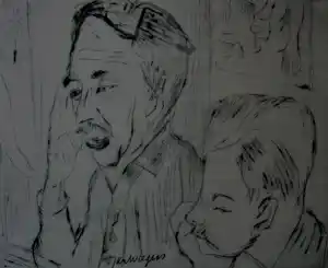 Buy Jan Wiegers - Ets: Portret van H.N Werkman en J van Zweden? Bid from 95!