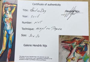 Hendrik Nijs - Acryl op papier, Hent van de dag kopen? Bied vanaf 1!