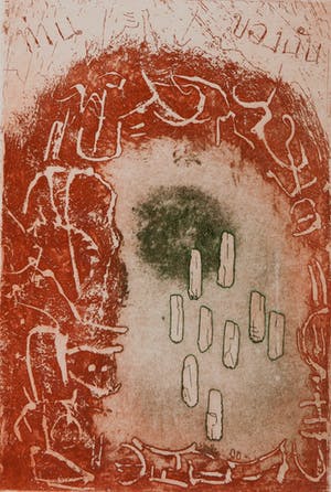 Jan Montyn - Grafitti Thai - 11/25 - 1991 - kleurenets op papier kopen? Bied vanaf 20!