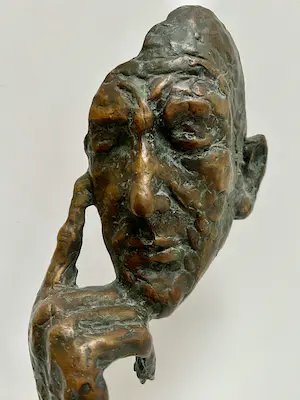 Brons (Onbekend) - bronzen sculptuur | 'De denker' kopen? Bied vanaf 1!