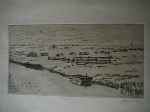 Elisabeth Adriani-Hovy - Landschap met sloot en bootje kopen? Bied vanaf 25!