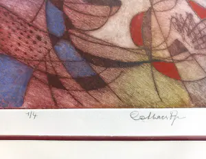 Jan Cobbaert - CoBrA figuren, handgekleurde aquatint ets (mooi ingelijst, zeer kleine oplage) kopen? Bied vanaf 695!