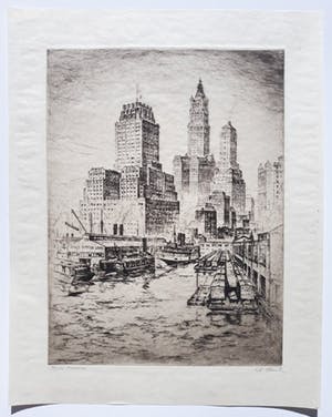 Anton Schutz - Three giants (New York), ets kopen? Bied vanaf 250!