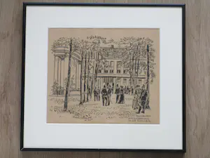 Buy Charles Kemper - Galgemaal in De Doelen - Inkttekening? Bid from 65!