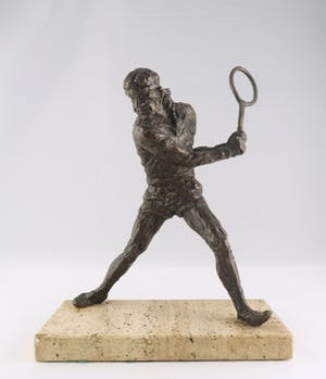 Bep van den Bergh - Brons en travertine, Björn Borg kopen? Bied vanaf 10!