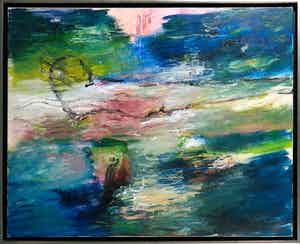 Jaap Jaquet - Olieverf op doek, Nightswimming - Ingelijst (Groot) verkocht voor € 100!